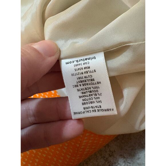 TRINA TURK Multi Print Orange Green Dress Size 4 - Picture 4 of 8